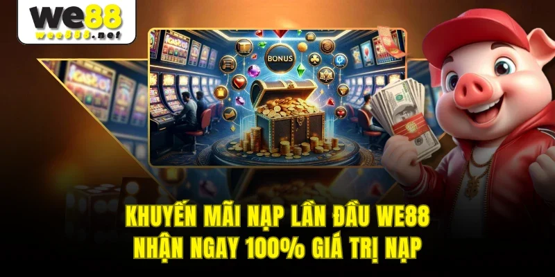Khuyến Mãi Nạp Lần Đầu WE88 - Nhận Ngay 100% Giá Trị Nạp